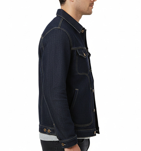 Veste en jean pour homme de haute qualité, style streetwear décontracté, en coton, pour la distribution en gros - Product Image 3