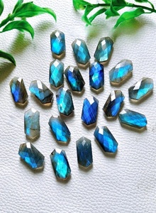 10 piezas de labradorita facetada de 10x20 mm, piedras preciosas briolette con destellos azules y verdes, piedra natural suelta, cabujones para fabricación de joyas. - Product Image 4
