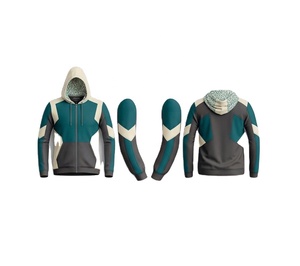 เสื้อฮู้ดดี้ผ้าฟลีซพิมพ์ลายพัฟฟ์แบบสวมใส่สบายทรงปกติ ผลิตจากผ้าฝ้าย 100% เป็นมิตรต่อสิ่งแวดล้อม ระบายอากาศได้ดี มีซิป น้ำหนัก 400 กรัม สำหรับผู้ชาย - Product Image 2