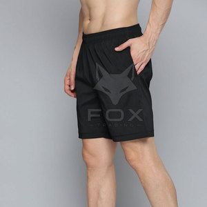 Shorts de sport en toile de couleur unie, écologiques, de haute qualité, coupe-vent, fabriqués au Pakistan, nouveau style - Product Image 2