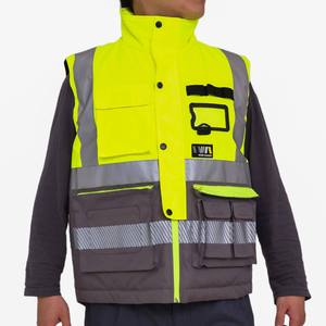Chaleco de Seguridad Reflectante de Alta Visibilidad para Hombre, Verde, Poliéster, Ropa de Trabajo - Product Image 2