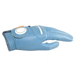 <b>Light</b> Blue Cabretta Leather Golf Glove Right Hand Breathable Hook and Loop Closure Unisex Outdoor Sports - Product Image 5