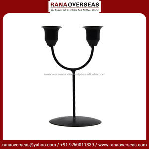 Bougeoir en fer de la meilleure qualité avec deux bras pour les fêtes et les événements spéciaux à prix raisonnable du fournisseur - Product Image 3