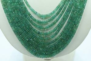 Collar de Esmeraldas Naturales Facetadas de Calidad AAA, 10 Hilos, Cuentas de Esmeralda de Zambia de 2.5-5mm, 20-25 Pulgadas, para Joyería - Product Image 4