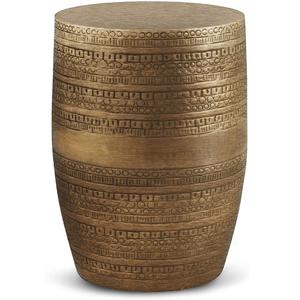 Tabouret en aluminium exclusif de haute qualité en promotion – Mobilier de qualité supérieure, tabouret en métal avec finition dorée, ottoman en laiton - Product Image 1