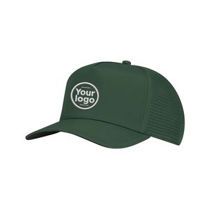 Casquette de golf unisexe en gros, haute performance, avec tissu à séchage rapide, perforations découpées au laser, imperméable, logo brodé personnalisé, fermeture snapback - Product Image 6