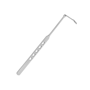 Retractor de párpado con extremo acampanado, angulado, 14 x 32 mm, profundidad 160 mm, instrumento quirúrgico de acero para procedimientos oftálmicos - Product Image 1