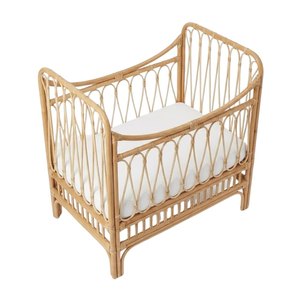Unique Rattan Baby Cot Toddler Furniture Nursery Room Children <b>Bed</b> Eco Friendly Wholesale Factory Price High Quality Durable <b>Bed</b> - Product Image 1