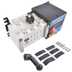 Interruttore di Trasferimento Automatico (ATS) Industriale 4P 100A in Bianco e Nero, 110V o 220V, con Materiale in Plastica, Rame e Acciaio - Product Image 3