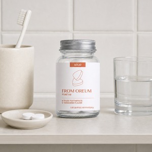 [FROM OREUM] Pasta de Dientes Sólida para Viaje, Sabor Mandarina de Jeju, 60 Tabletas, para Viajes Personales - Product Image 2