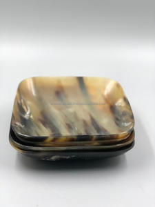 Bols à salade en corne de buffle et corne de boeuf naturelles Vaisselle artisanale en gros - Product Image 3