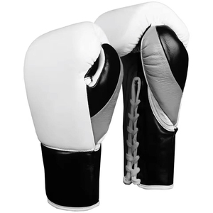 Guantes de Boxeo de Encaje de Alta Calidad, en Oferta, para Adultos, para Competencia, Hechos de Cuero Vacuno Genuino, Transpirables - Product Image 1