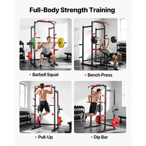 Jaula de Potencia Multifuncional con Altura Ajustable, Equipo de Gimnasio en Casa para Entrenamiento de Sentadillas y con Barra - Product Image 2