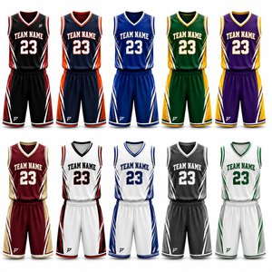 Ensemble d'uniformes de basketball personnalisés respirants grande taille, maillot et short sublimés, anti-humidité, séchage rapide, kit de tournoi pour club - Product Image 2