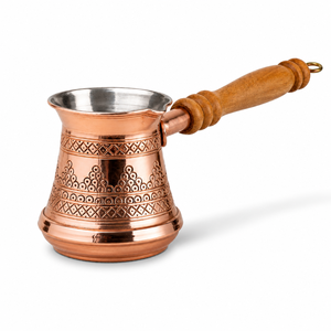 Handmade Pure Copper Turkish Coffee Pot Cezve Ibrik Wooden Handle <b>Arabic</b> Greek Espresso Coffee Maker Milk Warmer Butter Pot - Product Image 1