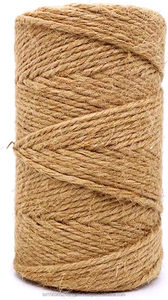 Cordel de Yute 100% Ecológico, 328 Pies, 2.5mm, 4 Hebras, Resistente, Color Marrón, Antibacteriano, Reciclable, para Tejer a Mano - Product Image 2