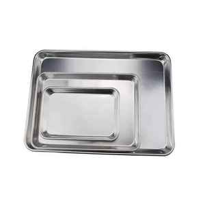Plateau rectangulaire pour instruments médicaux, utilisation en bloc opératoire, plateau pour kit de débrassage chirurgical, plateau manuel pour équipement Holloware - Product Image 1