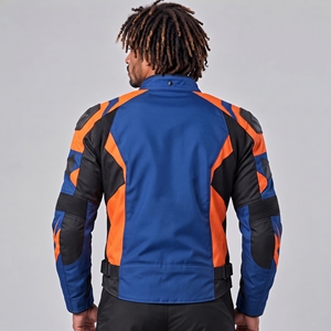 Veste de moto respirante en Cordura, construction en tissu durable, coupe confortable, design protecteur pour la course à moto - Product Image 3
