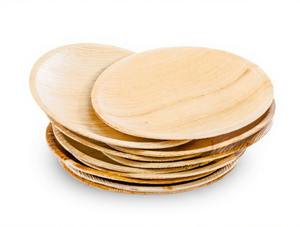 Assiettes en bambou 100% naturelles de 6 pouces, écologiques, compostables, jetables, vaisselle classique, 40-60 pièces, pour fêtes et traiteurs - Product Image 2