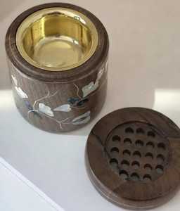 Eco-Friendly Wooden Wood Pattern Bakhoor Wedding Religious Aromatic Fragrance Durable Wood Incense Burner Stick Holder - Product Image 1