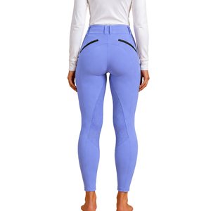 Leggings de equitación para mujer, color azul lavanda, cintura alta, pantalones de entrenamiento ecuestre, elásticos, cómodos - Product Image 2