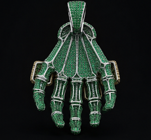 Collar con Colgante de Moissanita Verde, Anillo de Dedo Chapado en Oro, Amuleto con Tema de Baloncesto, Joyería de Moda - Product Image 5