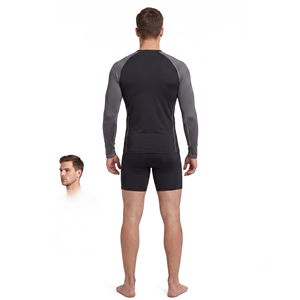 Camiseta Interior de Compresión de Manga Larga para Hombre, Tejida, con Material de Spandex/Poliéster de Secado Rápido, Lavable a Máquina - Product Image 2
