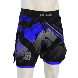 OEM Custom Mens MMA <b>Hybrid</b> <b>Shorts</b> Double Layer <b>Shorts</b> 2 in 1 <b>Shorts</b> for Fight Mma Bjj Grappling Custom Logos Microstretch Fabric - Product Image 1