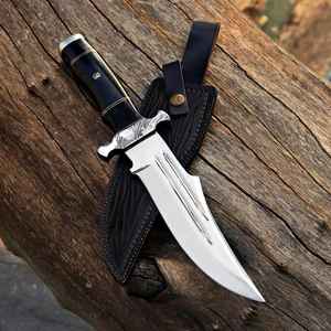 Cuchillo de Caza Profesional de Acero con Alto Contenido de Carbono, Hoja Fija, Mango de Madera, para Supervivencia al Aire Libre y Camping, con Funda OEM, Gran Venta - Product Image 5