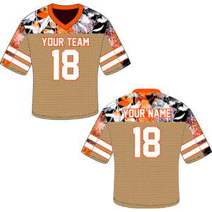 Maillots de football américain personnalisés OEM, imprimés par sublimation, respirants, grandes tailles, manches courtes, maillots d'entraînement personnalisés - Product Image 6