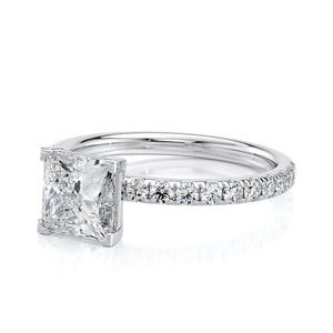 Anillo de Compromiso de Oro Amarillo de 10 Quilates con Diamante Cultivado en Laboratorio con Corte Princesa, Certificado por IGI, Regalo de Joyería para Aniversario de Bodas para Ella - Product Image 3