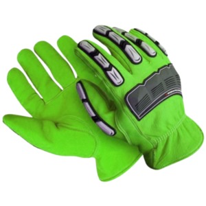 Gants tactiques en cuir à doigts entiers avec rembourrage de protection orange pour hommes, utilisation sportive en plein air - Product Image 3