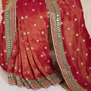 Sari de soirée avec broderie de sequins - Product Image 3