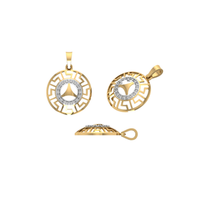 Luxury <b>Solid</b> 18k and 14 k <b>Gold</b> Diamond <b>Pendant</b> Certified Natural Diamonds Romantic Bridal Wedding Jewelry - Product Image 1