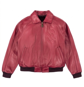 New Fashion Casual Clothing <b>Men</b> Solid Red PU Leather <b>Jacket</b> Biker Sports Outdoor <b>Jackets</b> With Metal Silver Zipper - Product Image 5