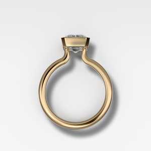 Wholesale F VS Radiant Lab Grown Diamond Half Bezel <b>Ring</b> 14K Real Gold 3 Carat IGI Certified Solitaire Band Factory Supplier - Product Image 4