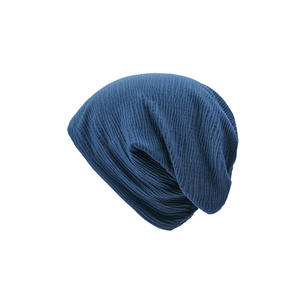 100% Cotton Custom Solid Beanie Knit Baggy <b>Hat</b> Soft Confinement Beanie Sleeping Cap Lightweight Breathable Skull Cap - Product Image 1