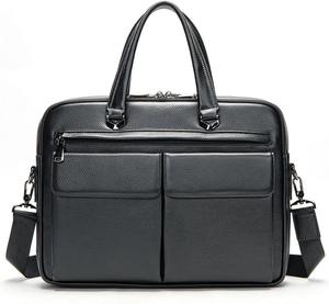Sac messager en cuir noir pour homme, sacoche pour ordinateur portable 15 pouces, sac de travail professionnel, sac à bandoulière pour ordinateur, sac de bureau USA - Product Image 3