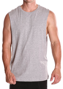 เสื้อกล้ามคอวีสีพื้นผ้าแห้งเร็วระบายอากาศดีเป็นมิตรกับสิ่งแวดล้อมสำหรับผู้ชาย สีสันปรับแต่งได้ เหมาะสำหรับออกกำลังกาย ขายส่ง - Product Image 4