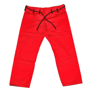 <b>Hot</b> Sale Karate Ripstop Gi BJJ Pants <b>Red</b> Breathable Quick Dry 140g Unisex Adult Sizes - Product Image 1