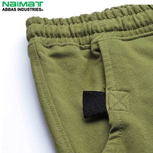Pantalones Cortos Bermuda de Algodón Verde Oliva Sólido para Hombre Naimat, Cintura con Cordón, Estilo Casual, Tiro Medio, Tejido Oxford Transpirable - Product Image 3