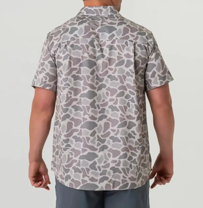 Chemises de pêche personnalisées 90% polyester 10% élasthanne respirantes pour activités de plein air et chasse, à boutons, haute performance - Product Image 2