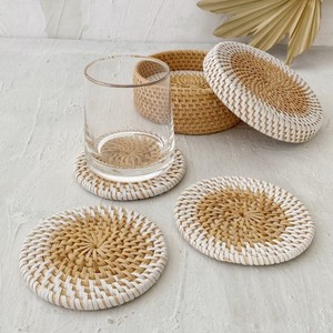 Sous-verres en rotin avec support, prix compétitif, sous-verres en bois vierges, accessoires de décoration pour boissons - Product Image 6