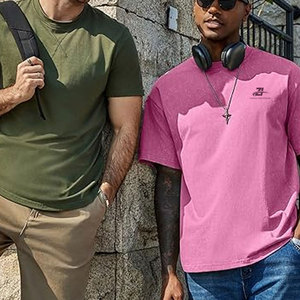 Camiseta Holgada para Hombre Hecha en Fábrica, de Alta Calidad, Talla Personalizada, Último Diseño, Camiseta Extra Grande para Hombre - Product Image 6