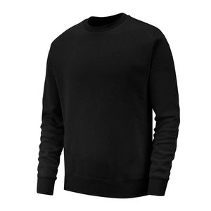 Sudadera de Forro Polar para Hombre, Negra, Lisa, Cuello Redondo, Manga Larga, Personalizable con Logotipo, OEM, ODM, Venta al Por Mayor - Product Image 3