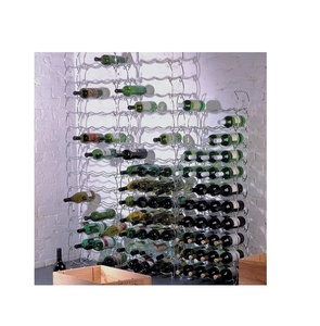 โรงงานขั้นต่ําขั้นต่ําขายตรงชั้นวางไวน์เหล็กขนาดใหญ่ 40 ขวดผู้ผลิตผู้ค้าส่งโครเมียม - Product Image 3