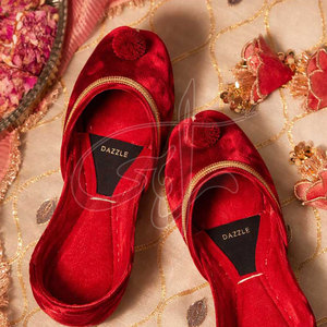 Wholesale Best Quality Private Label Women <b>Khussa</b> New Design Light Weight Soft Velvet Anti-Slippery All Seasons - Product Image 5