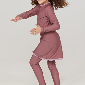 Long Sleeve Swim <b>Set</b> with Leggings Muslim Women's <b>Modest</b> Swimsuit <b>Set</b> Quick-Dry Full Body Swimwear Islamic Burkini Swim - Product Image 4