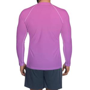 Prix de gros, couleur personnalisée, respirant, nouvelle arrivée, rashguard à manches longues imprimé par transfert thermique, 200g polyester - Product Image 4