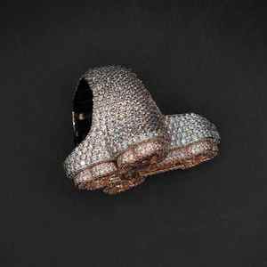 Anillo VVS Moissanite con Incrustaciones de Plata 925, Estilo Hiphop, Personalizable con Nombre, Joyería Fina para Hombre - Product Image 4